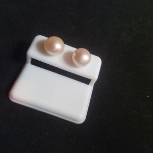 Pearl earrings post back